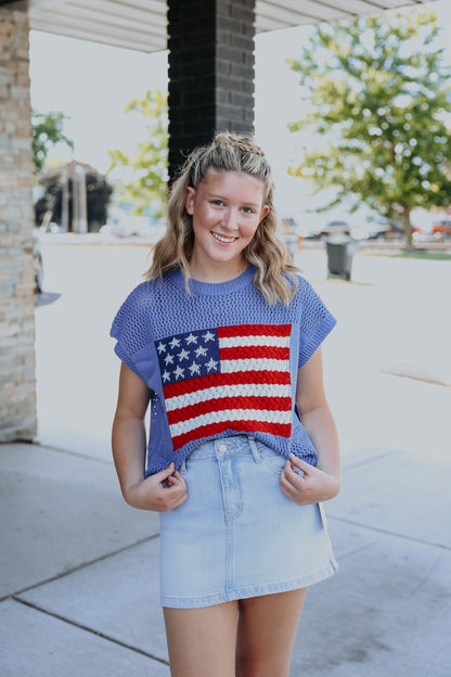 American Flag Sweater