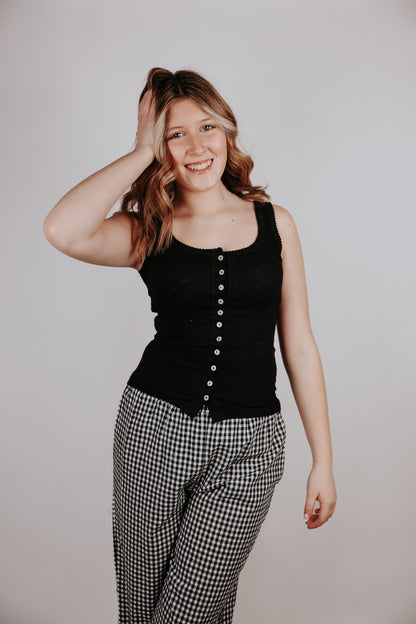 Lilla Button Tank