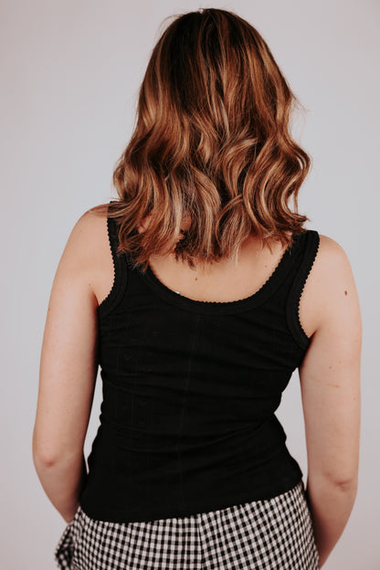 Lilla Button Tank