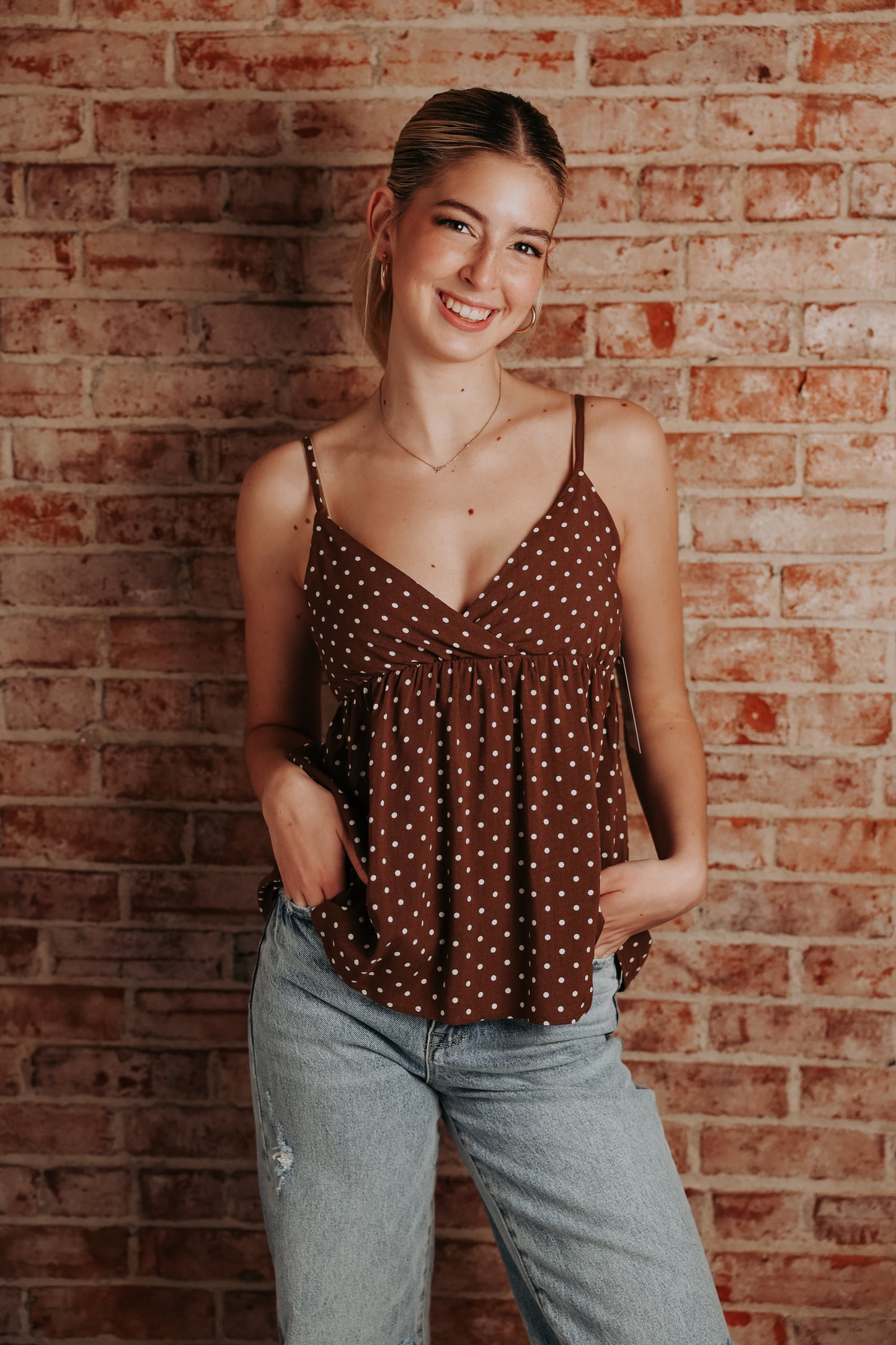 Amelia Polka Dot Top