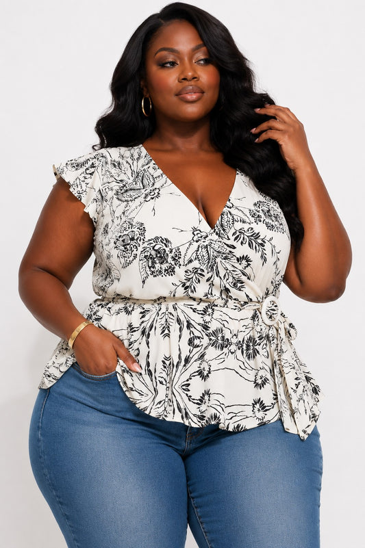 Josie Floral Peplum Top