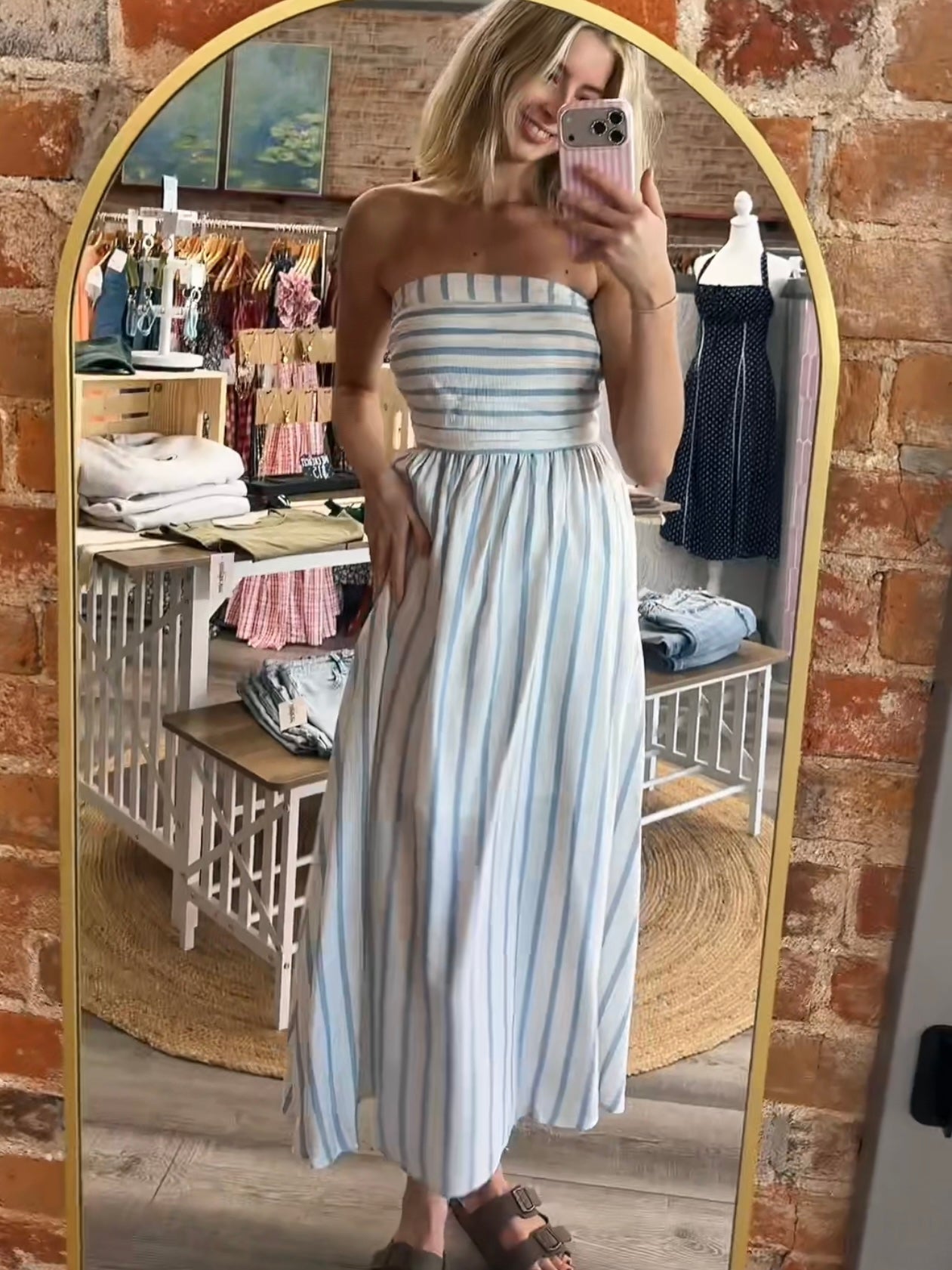 Sally Strapless Midi Dress