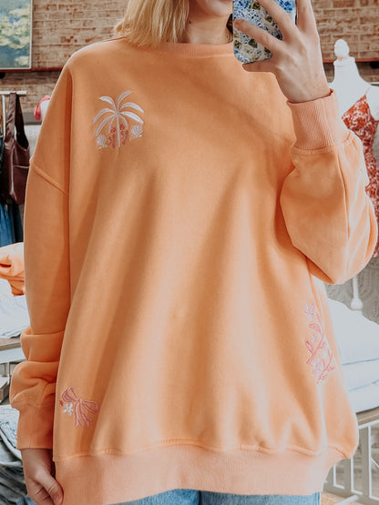 Sherbet Palm Sweatshirt